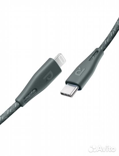 Кабель ravpower MFI USB-C to Lightning, 1.2 м, Gr