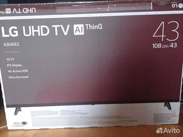 Телевизор 43 дюйма, 4K UltraHD, 3840x2160, SmartTV