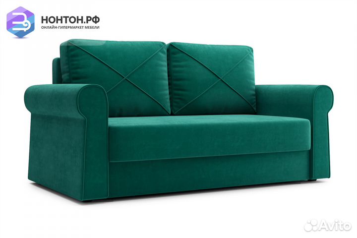 Диван еврокнижка Лира изумрудный