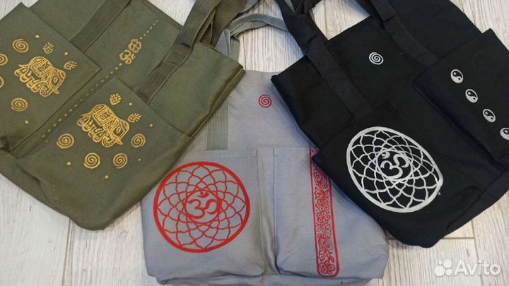 Эко сумка- шопер с ручной росписью