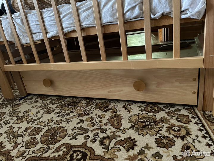 Детская кровать до 3 лет с матрасом