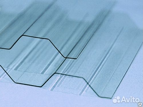Поликарбонат профилированный 1 мм мп-20 Прозрач