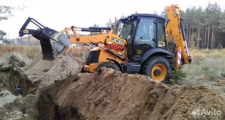 Земляные работы. Копка и рытье экскаватором