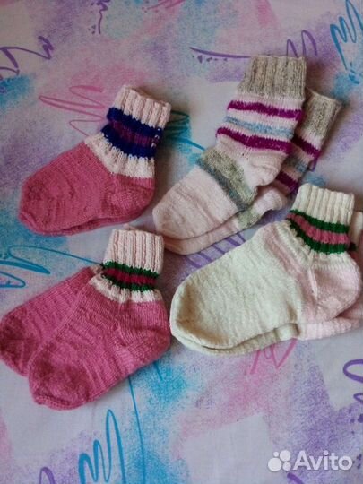 Носки детские вязаные для девочек новые