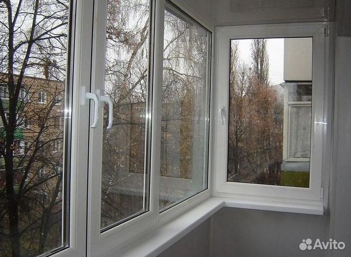 Остекление балконов и лоджий с отделкой