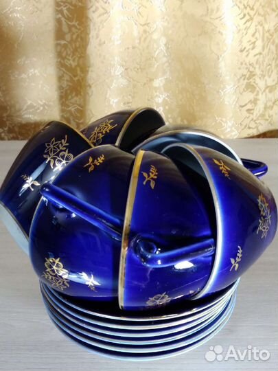 Чайные чашки с блюдцами бу