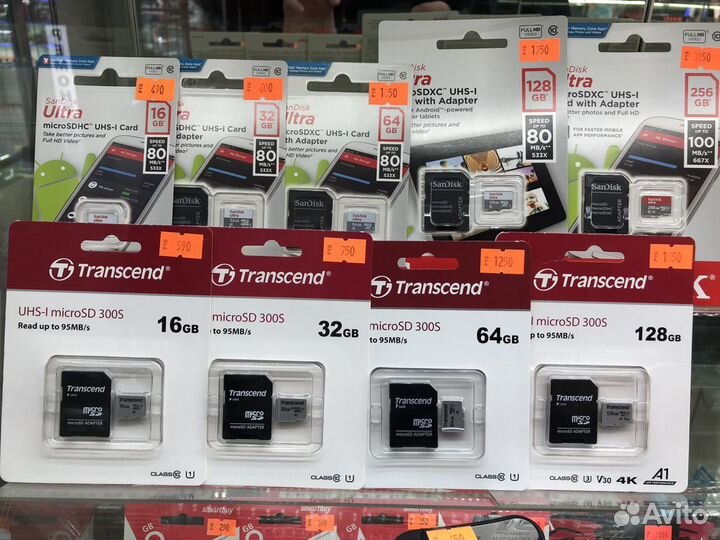 Карта памяти SD microSD Compact Flash новые