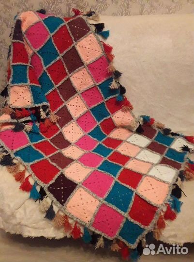 Плед вязаный крючком