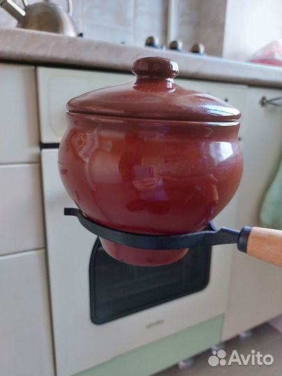 Горшочки для запекания 3 шт. с ухватом