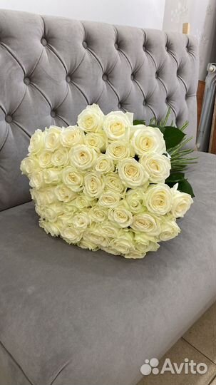 51 белая роза 70 см букет белых роз с доставкой