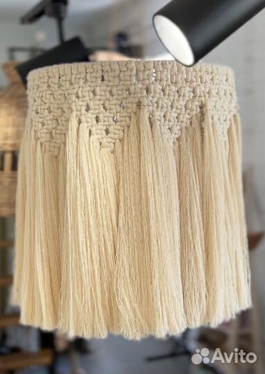 Плетеный абажур