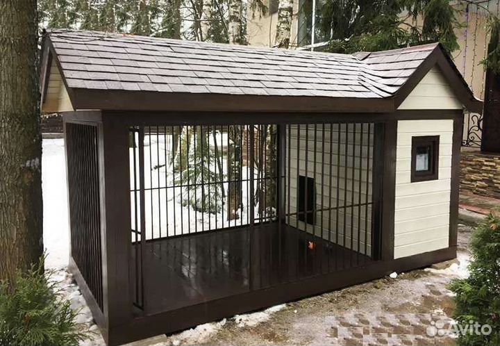Вольер и будка для собаки
