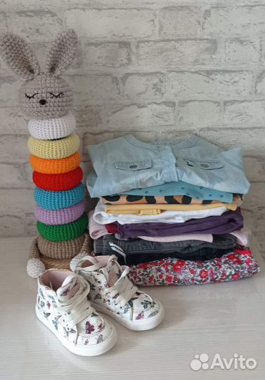 Вещи пакетом на девочку весна 86-92-98