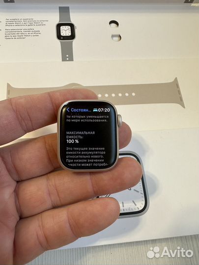 Apple watch 7 41mm Starlight акб100, как новые