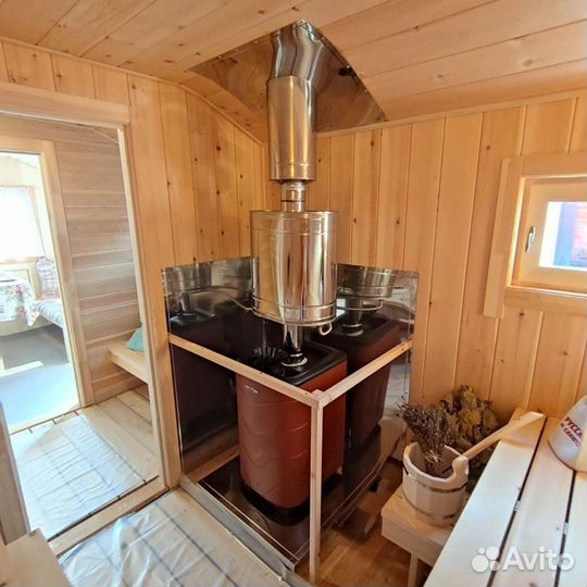 Каркасная баня 2,4х6 под ключ готовая