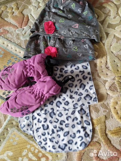 Комплект шапка, шарф, рукавички