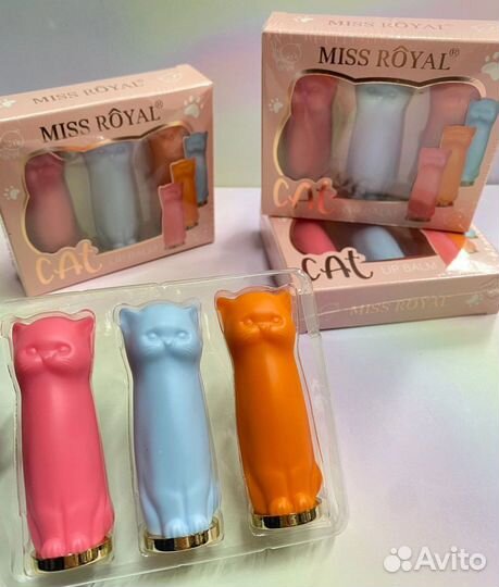 Бальзам для губ котик набор