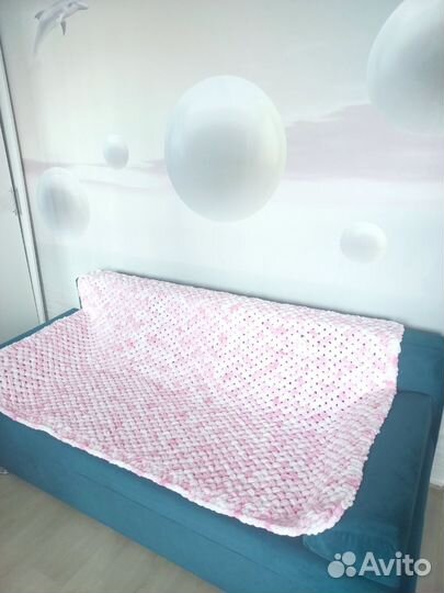 Плед детский из плюшевой пряжи