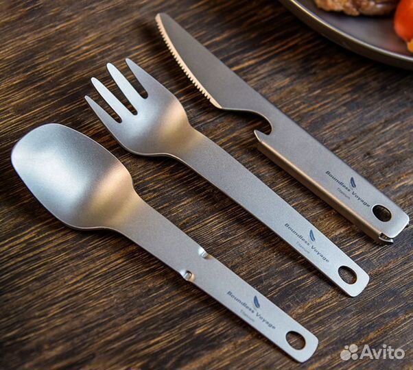 Титановые приборы походные 4 в 1 Boundless Voyage