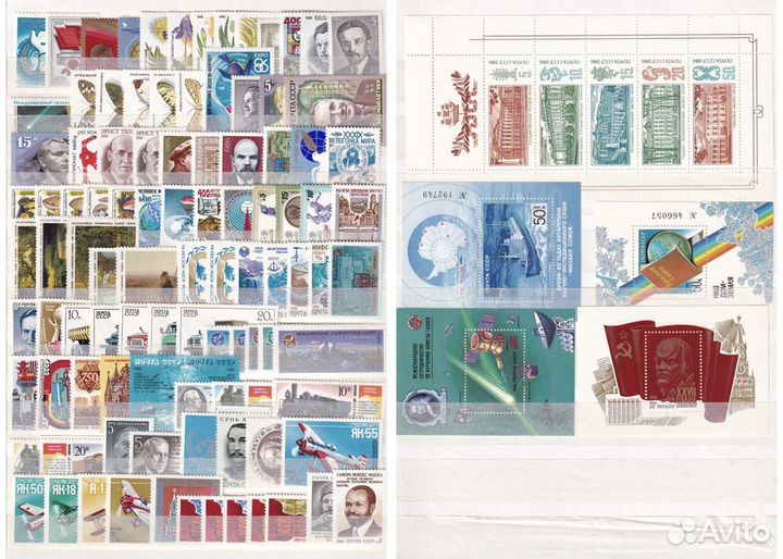 Полные годовые наборы марок СССР