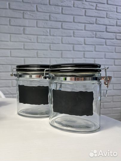 Набор банок для сыпучих продуктов с гриф.наклейкой