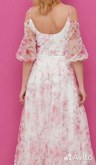 Emse нежно-розовое платье, длинное, новое, подшито