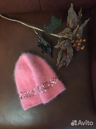 Шапочка из пуха норки ручная работа