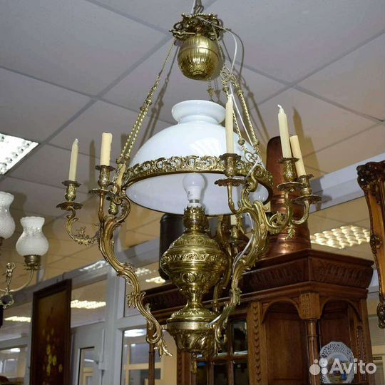 Люстра керосинка с подсвечниками