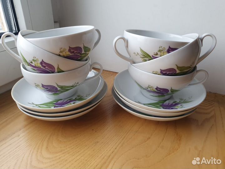 Чайники и чашки Дулево