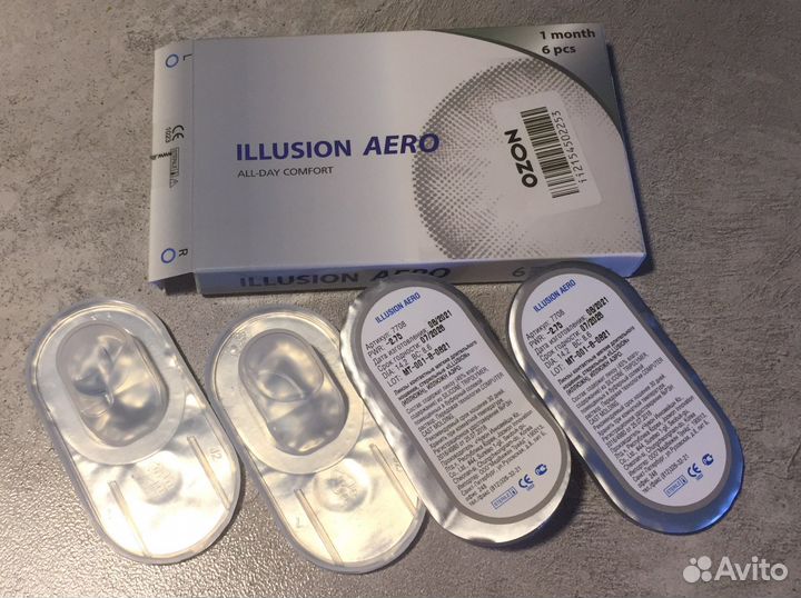 Линзы контактные -2.75 4шт illusion Aero