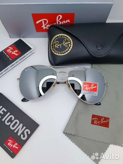 Очки ray ban aviator 3025 зеркальные