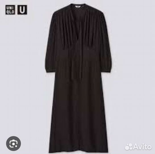 Платье Uniqlo U, чёрное, размер L