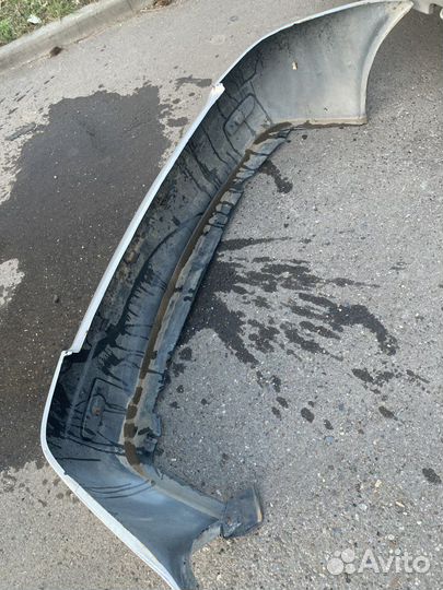 Задний бампер priora 1 серебристый