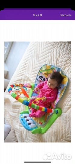 Развивающий коврик игровой с пианино