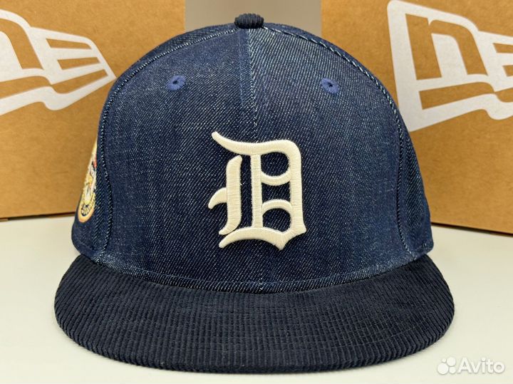 Бейсболка New Era MLB Tigers Denim/Corduroy 7 1/4