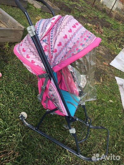 Детские санки коляска ника