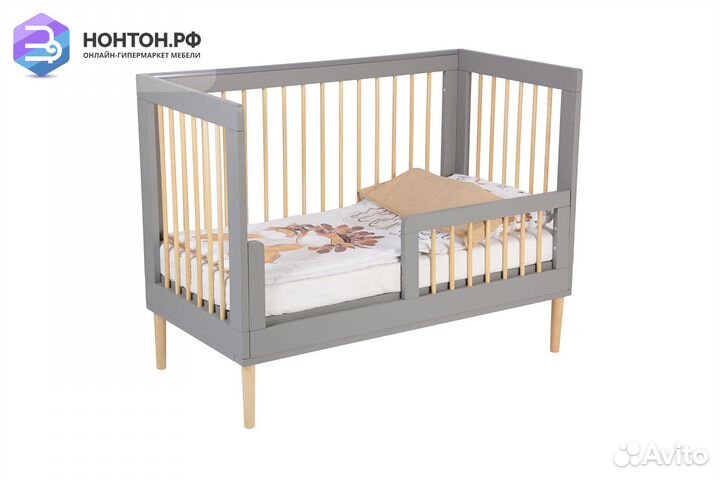 Кроватка детская Polini kids Simple 360 серый / на