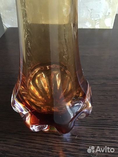 Ваза цветное стекло винтаж