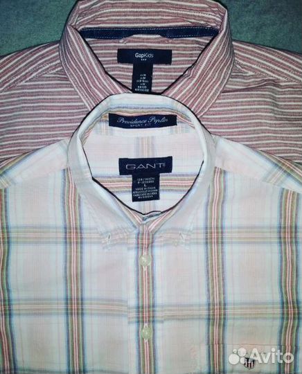 2 шт.Детские мужские рубашки 9-10 лет Gant/Cap