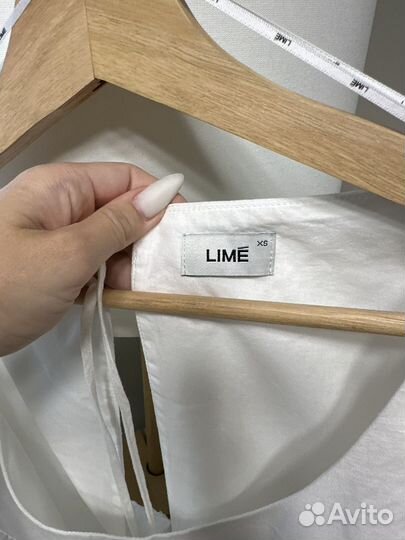 Льняное платье lime