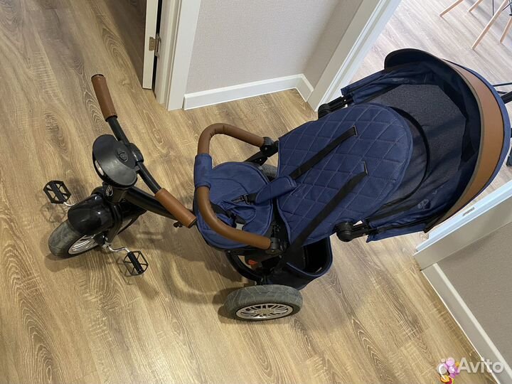 Детский велосипед трехколесный с ручкой