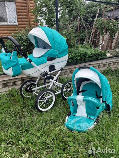 Коляска 2 в 1 Riko Brano Ecco Prestige бирюза