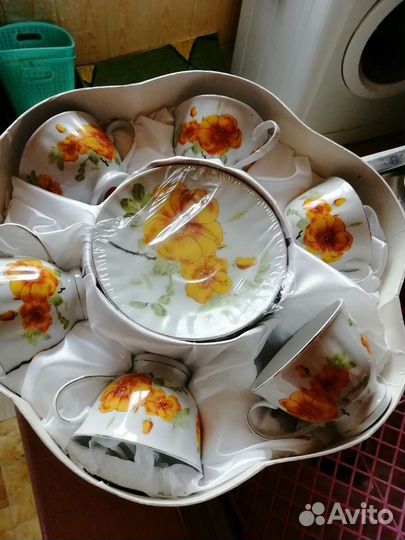 Японский чайно-кофейный сервиз новый