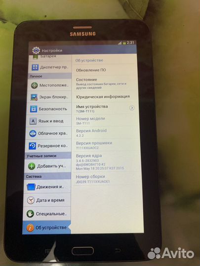 Планшет samsung Galaxy tab3 с Sim