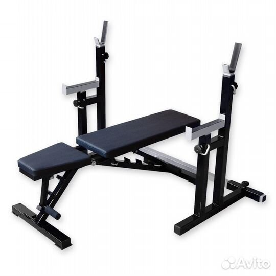 Cтойка и скамья для жима штанги и приседа