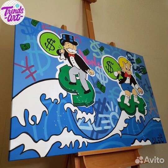 Модные картины маслом в интерьер гостиной