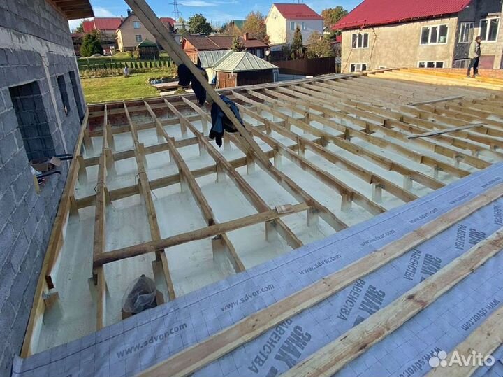 Утепление потолка напылением ппу