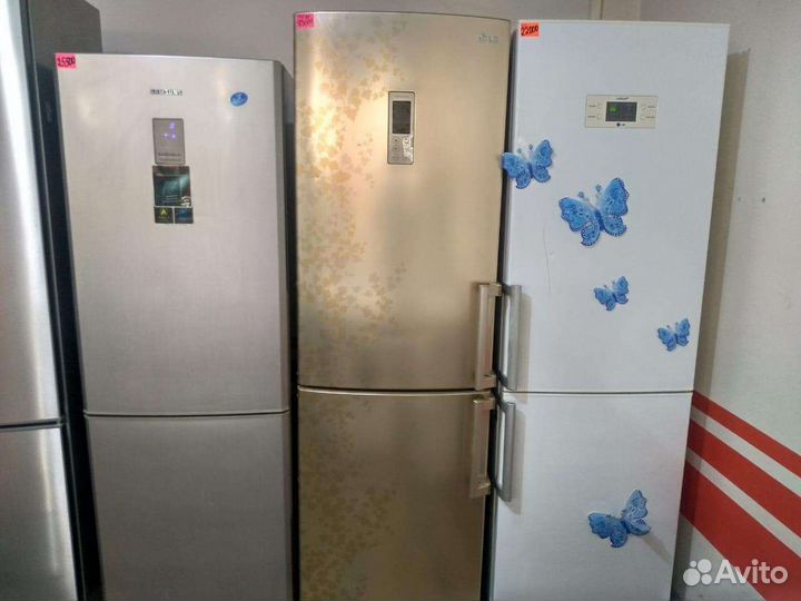 Холодильники б/у серые металлики, бежевые, черные