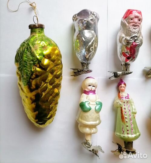 Ёлочные игрушки стеклянные СССР