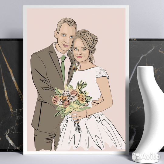 Цифровой портрет иллюстрация